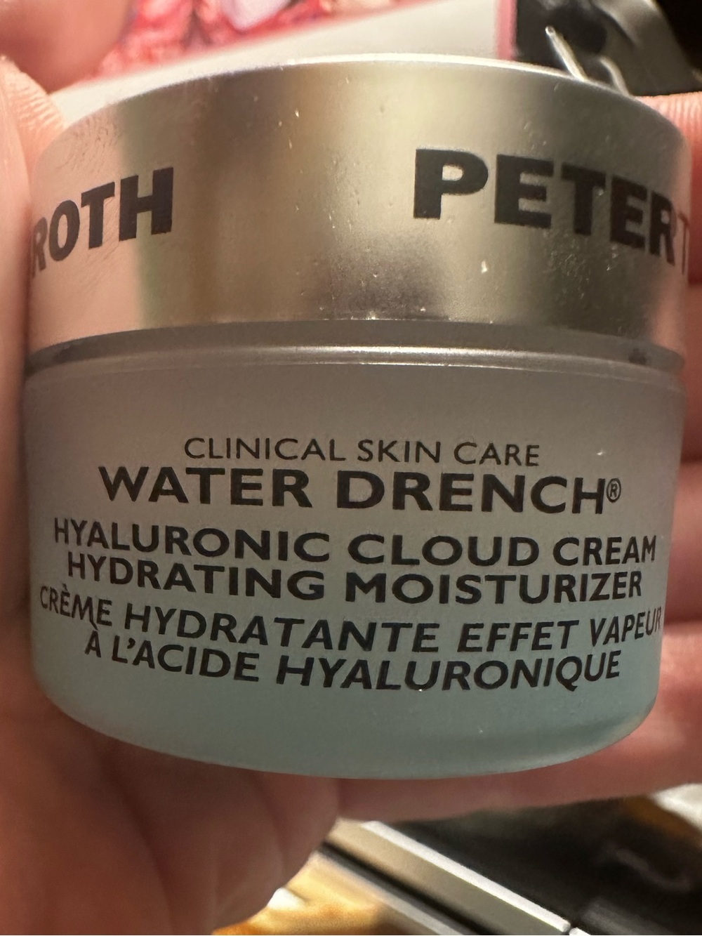 Peter Thomas Roth Water Drench Hyaluronic Cloud Cream - Light Blue & Silver Jar